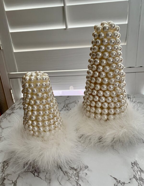 Shabby Chic Pearl Christmas Tree; Holiday Decor; Christmas Decor; Holiday Table Centerpiece - Image 2