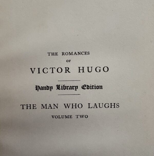 Rare Antique "The Man Who Laughs" Volume II Victor Hugo 1888, Antique Books, Collectible Books, French Literature - Image 3