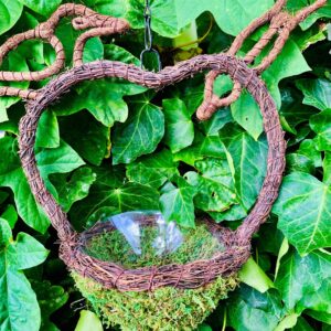 Unique Wicker Bird Feeder; Garden Decor; Patio Decor; Birdhouse; Wildlife