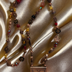 Unusual Vintage Beaded Chain Necklace Watch; Collectible Necklace Watch; Gifts for Her