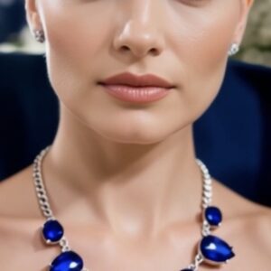 Stunning SapphireBlue Stone Necklace