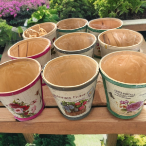 Twelve Mixed Design 5X5 Wood Pot Covers; Wedding/Birthday Guest Gifts Wholesale Pricing
